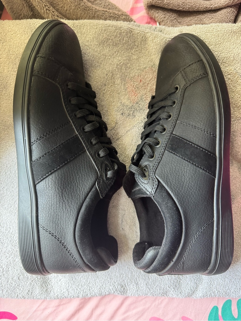 Aldo Black Men's Leather Low-Top Sneakers